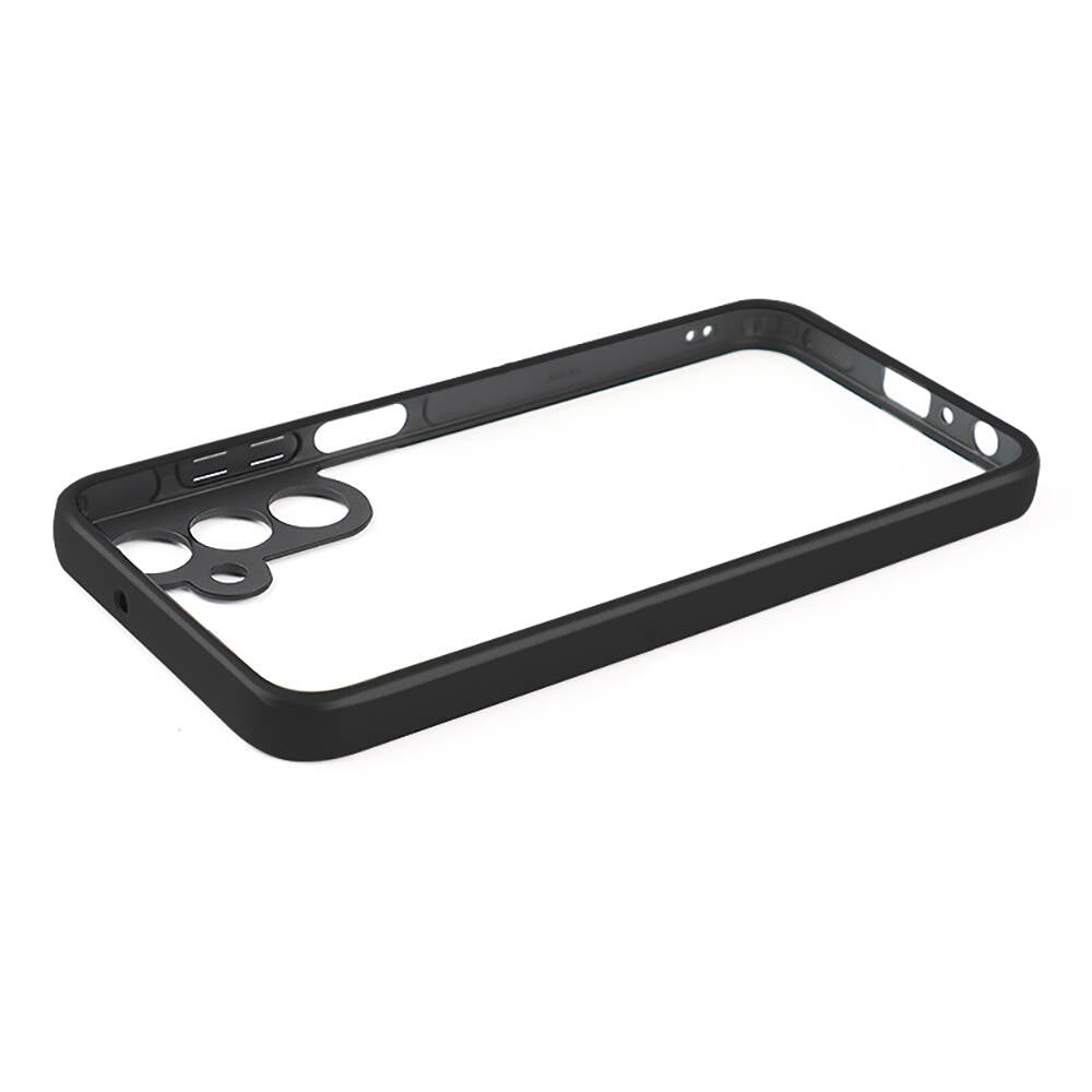 Galaxy A15 Kılıf Kamera Korumalı Şeffaf Arka Yüzey Zore New Roll Kapak Siyah