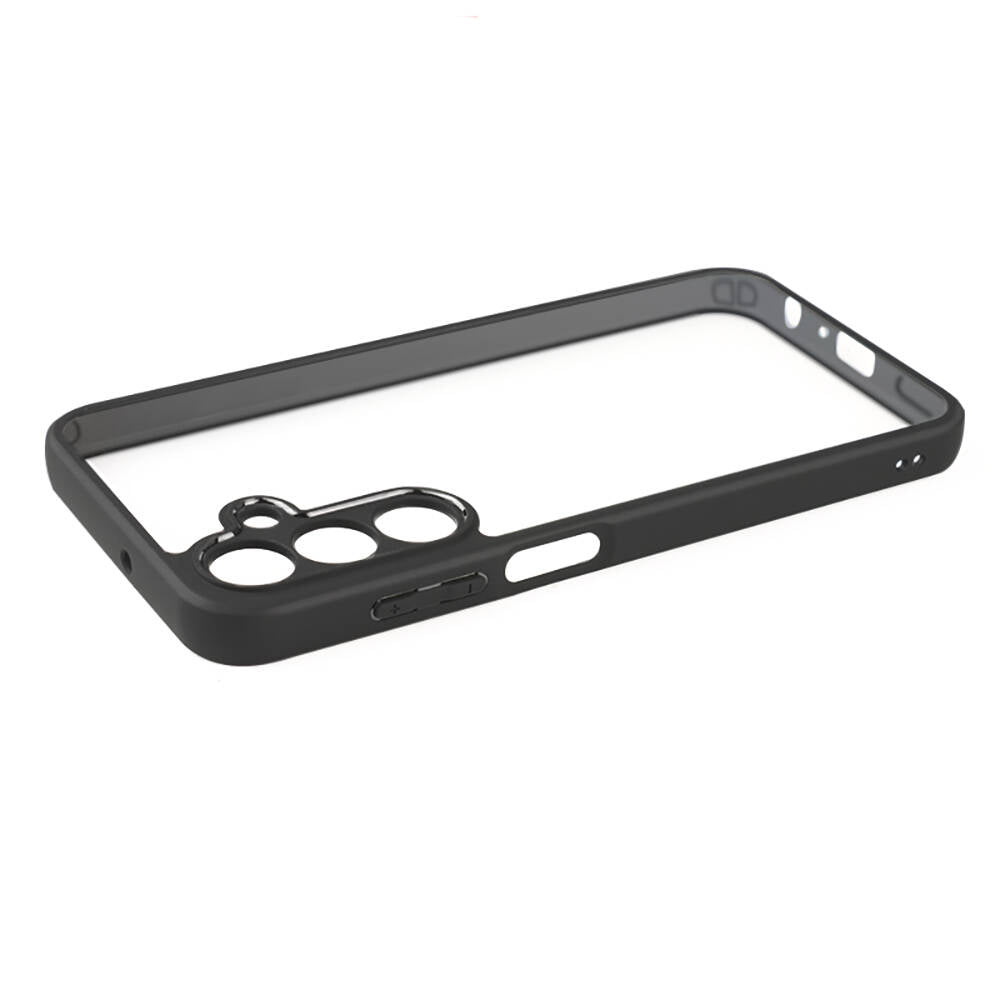 Galaxy A25 Kılıf Kamera Korumalı Şeffaf Arka Yüzey Zore New Roll Kapak Siyah