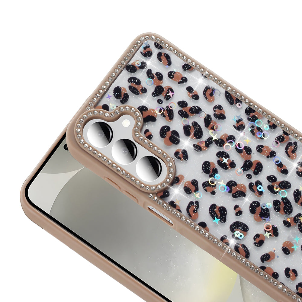 Galaxy A26 Kılıf Taşlı ve Simli Tasarım Zore Azra Kapak Siyah