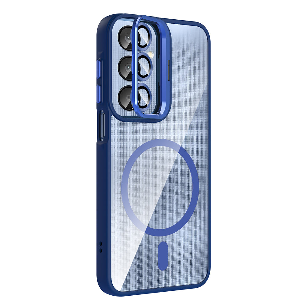 Galaxy A36 Kılıf Standlı ve Kamera Lens Hediyeli Zore Etro Kapak Desert Titanyum