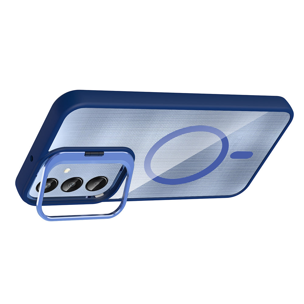 Galaxy A36 Kılıf Standlı ve Kamera Lens Hediyeli Zore Etro Kapak Siyah