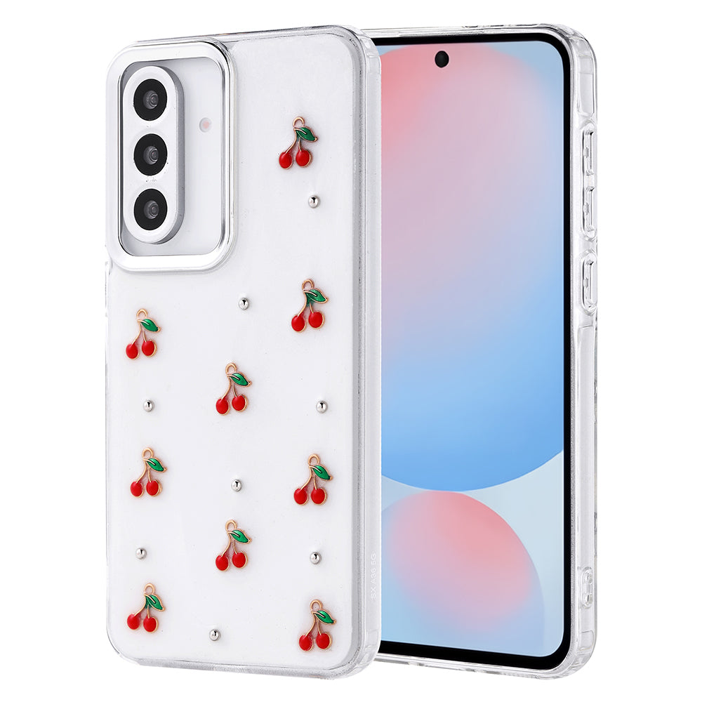 Galaxy A56 Kılıf Airbag Tasarımlı Simli Şeffaf Zore Kutup Kapak Yıldız