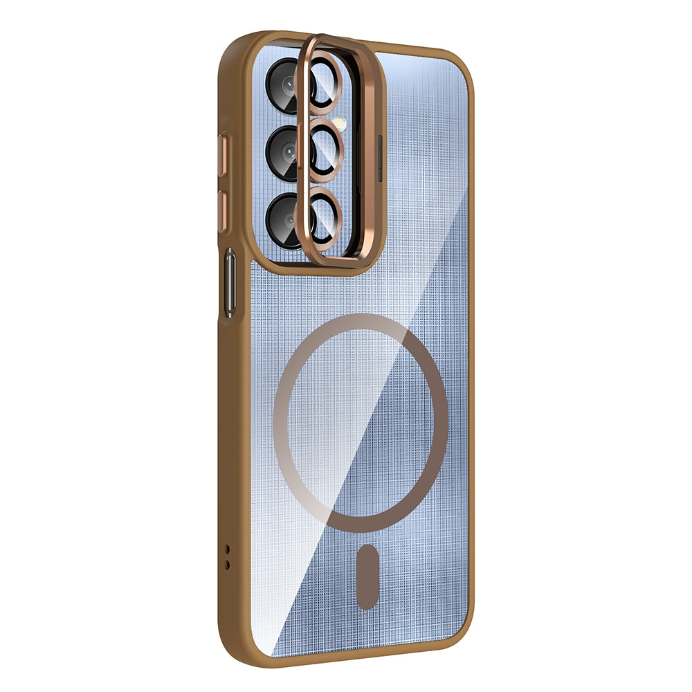 Galaxy A56 Kılıf Standlı ve Kamera Lens Hediyeli Zore Etro Kapak Siyah