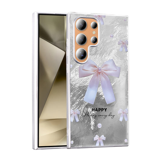 Galaxy S23 Ultra Kılıf Desenli Zore Mep Kapak İncili Fiyonk