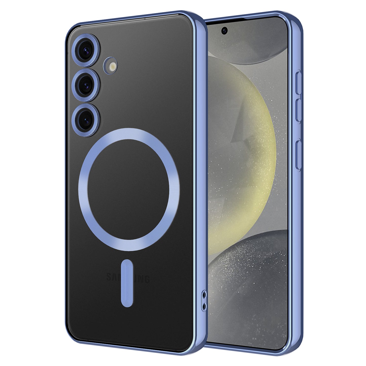 Galaxy S24 FE Kılıf Kamera Korumalı M-safe Wireless Şarj Özellikli Zore Demre Kapak Rose Gold