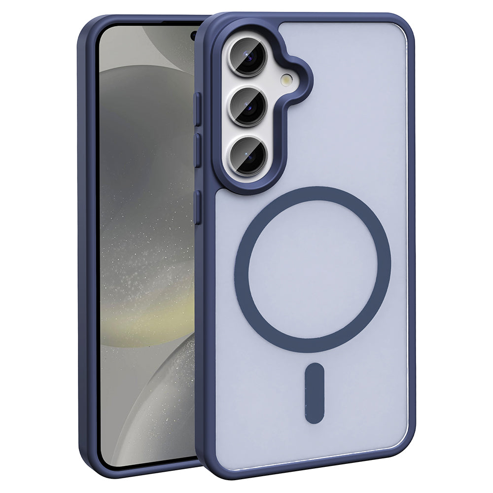 Galaxy S24 FE Kılıf M-safe Şarj Özellikli Mat Arka Yüzey Zore Sio Kapak Siyah