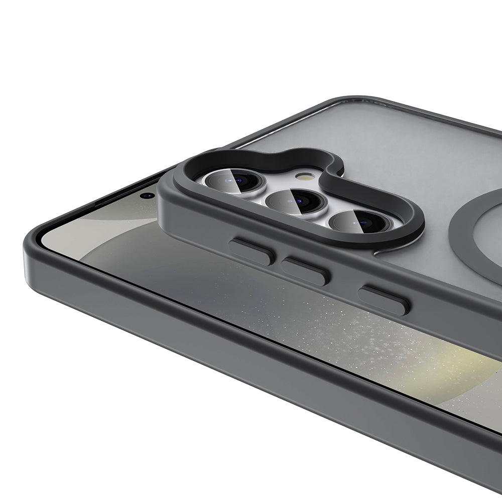 Galaxy S24 FE Kılıf M-safe Şarj Özellikli Mat Arka Yüzey Zore Sio Kapak Lacivert