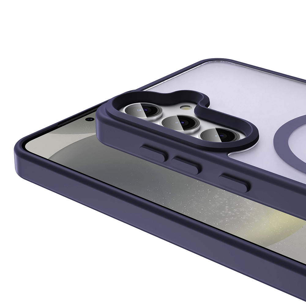 Galaxy S24 FE Kılıf M-safe Şarj Özellikli Mat Arka Yüzey Zore Sio Kapak Gri