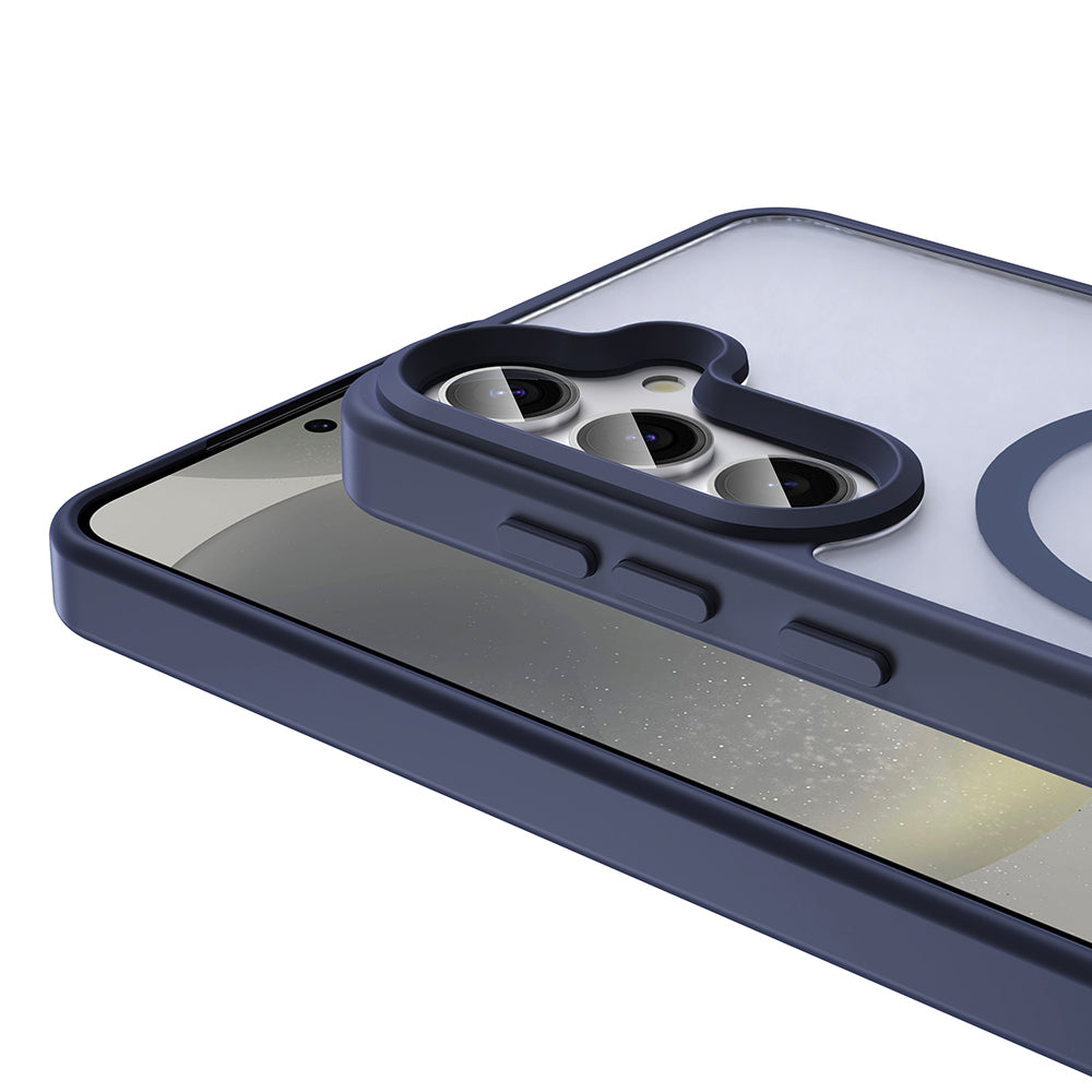 Galaxy S24 FE Kılıf M-safe Şarj Özellikli Mat Arka Yüzey Zore Sio Kapak Gri