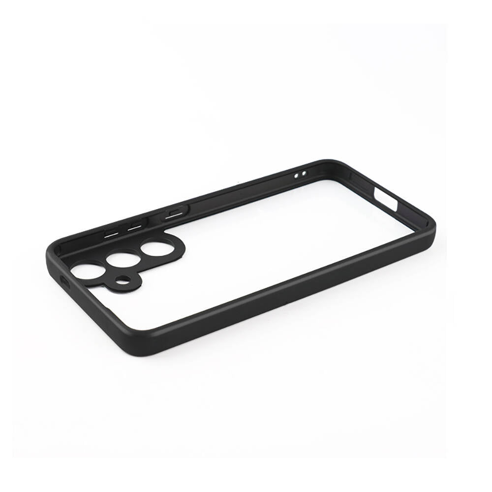 Galaxy S24 Kılıf Kamera Korumalı Şeffaf Arka Yüzey Zore New Roll Kapak Siyah