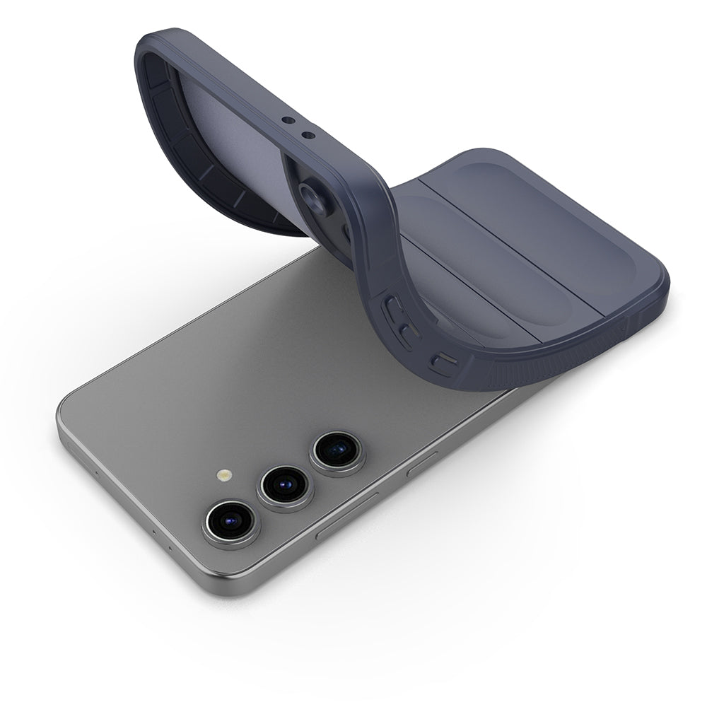 Galaxy S25 FE Kılıf Esnek TPU Oyuklu Arka Yüzey Tasarımlı Zore Etnik Silikon Kapak Siyah