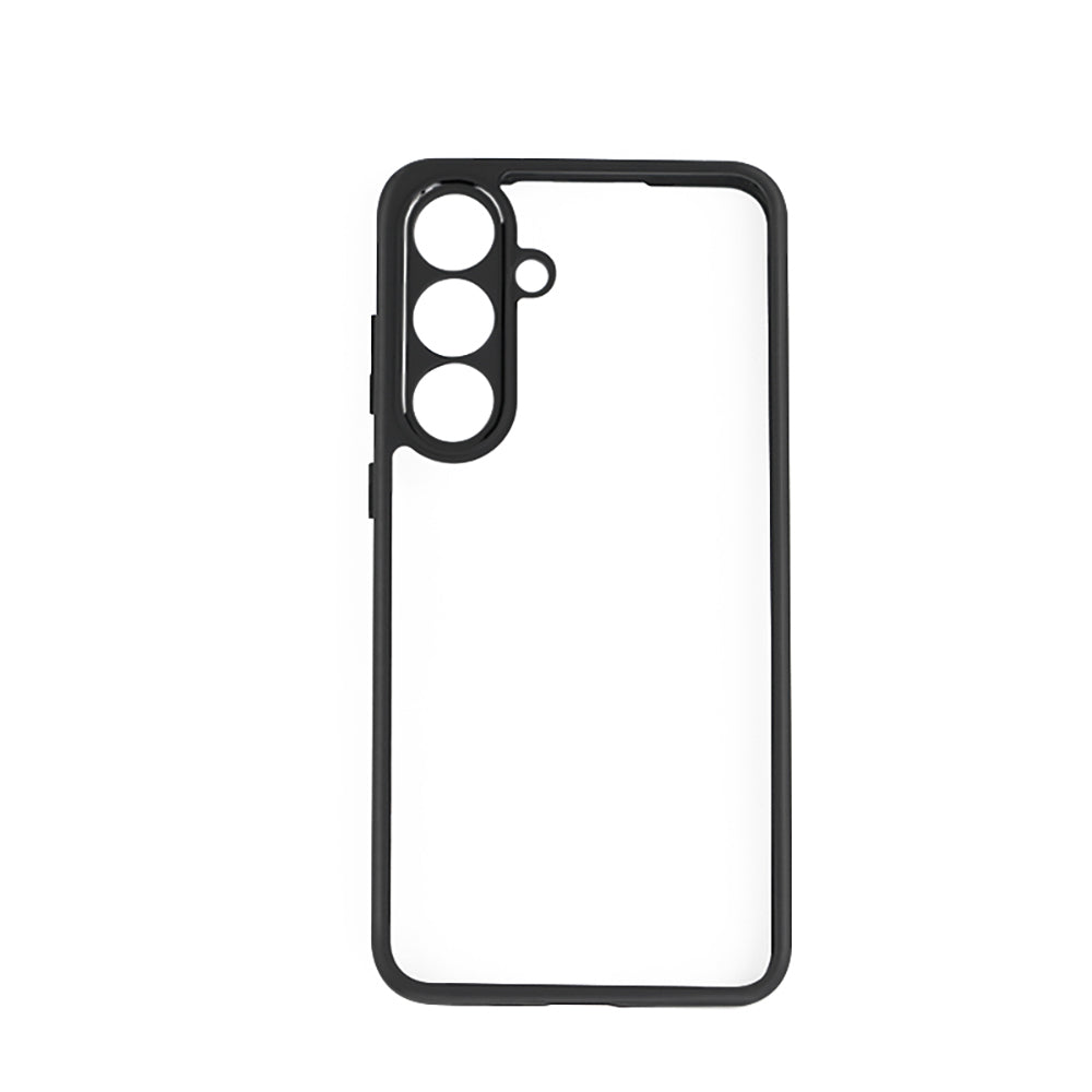 Galaxy S25 FE Kılıf Kamera Korumalı Şeffaf Arka Yüzey Zore New Roll Kapak Siyah