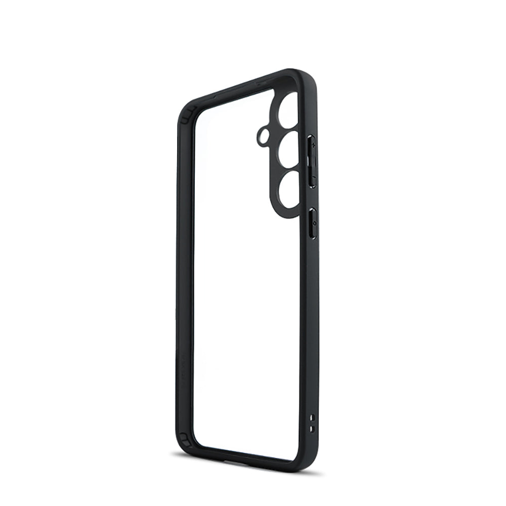 Galaxy S25 FE Kılıf Kamera Korumalı Şeffaf Arka Yüzey Zore New Roll Kapak Siyah