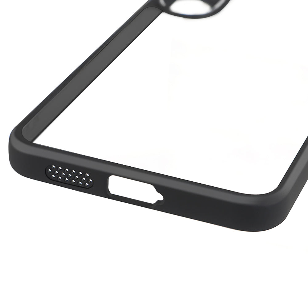 Galaxy S25 FE Kılıf Kamera Korumalı Şeffaf Arka Yüzey Zore New Roll Kapak Siyah