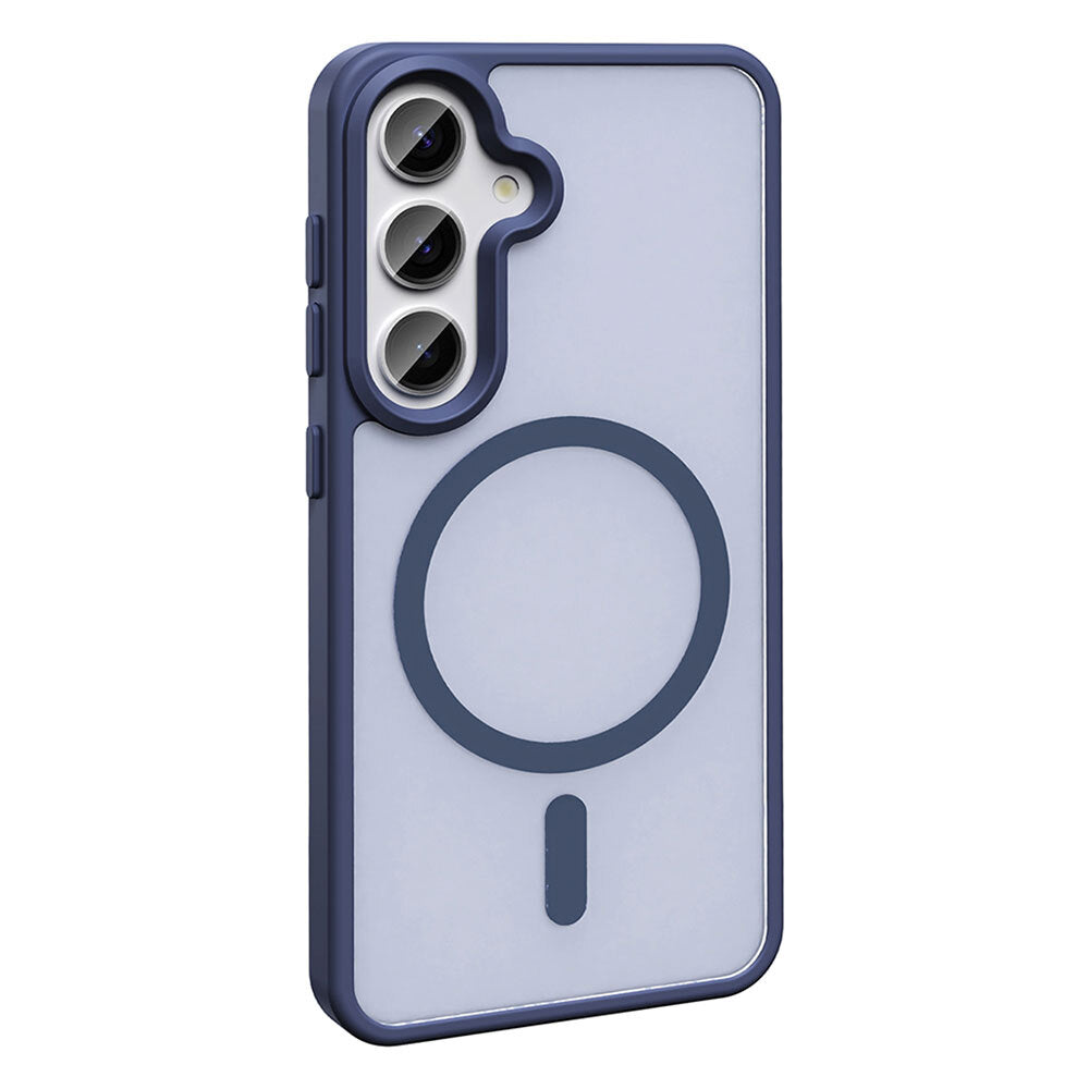 Galaxy S25 FE Kılıf M-safe Şarj Özellikli Mat Arka Yüzey Zore Sio Kapak Derin Mor