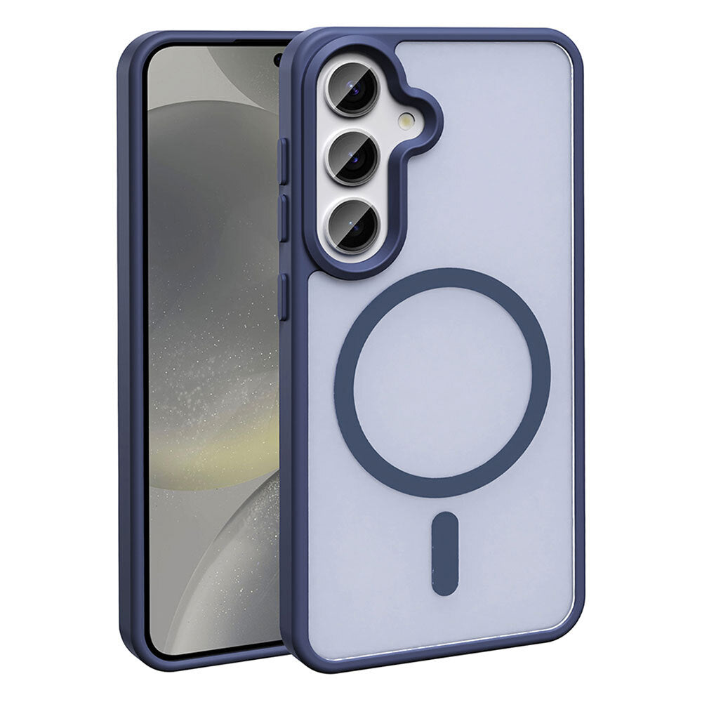 Galaxy S25 FE Kılıf M-safe Şarj Özellikli Mat Arka Yüzey Zore Sio Kapak Koyu Yeşil