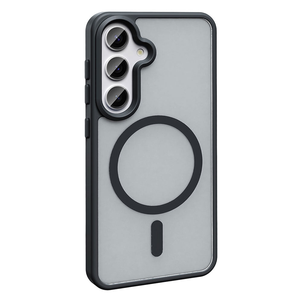 Galaxy S25 FE Kılıf M-safe Şarj Özellikli Mat Arka Yüzey Zore Sio Kapak Siyah