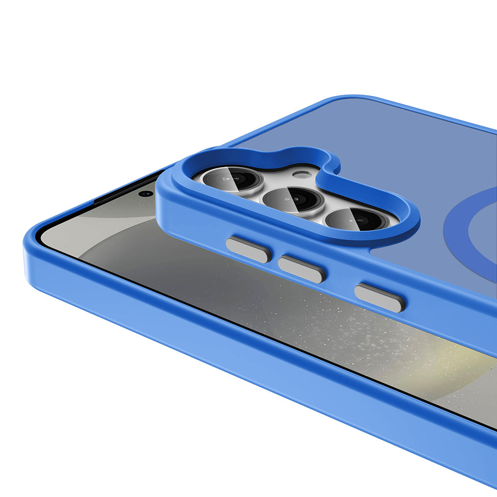 Galaxy S25 FE Kılıf M-safe Şarj Özellikli Mat Arka Yüzey Zore Sio Kapak Lacivert