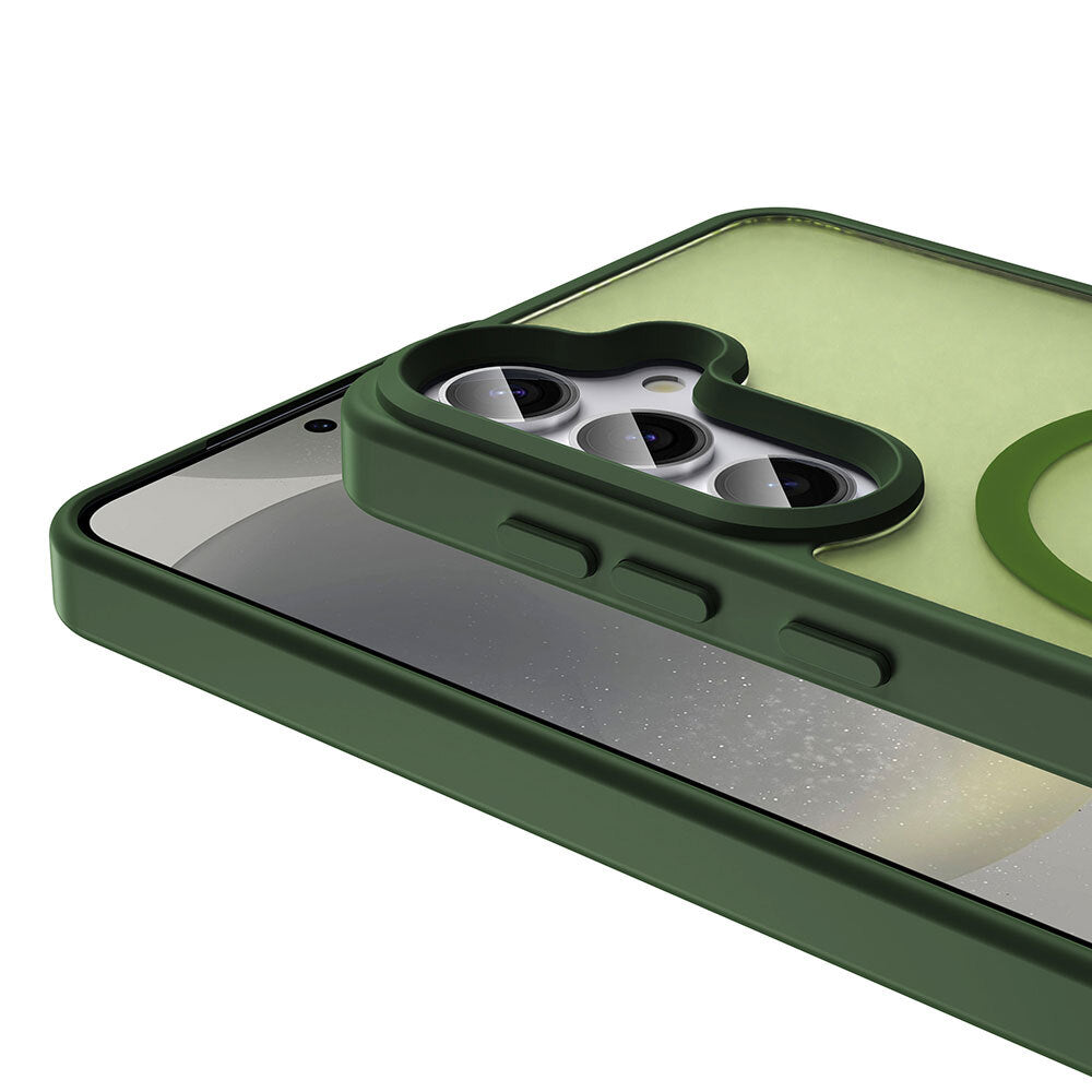 Galaxy S25 FE Kılıf M-safe Şarj Özellikli Mat Arka Yüzey Zore Sio Kapak Gri