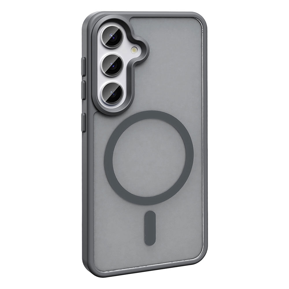 Galaxy S25 Kılıf M-safe Şarj Özellikli Mat Arka Yüzey Zore Sio Kapak Rose Gold