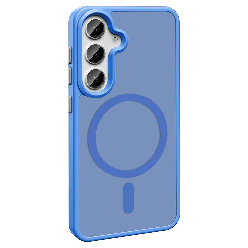 Galaxy S25 Kılıf M-safe Şarj Özellikli Mat Arka Yüzey Zore Sio Kapak Rose Gold