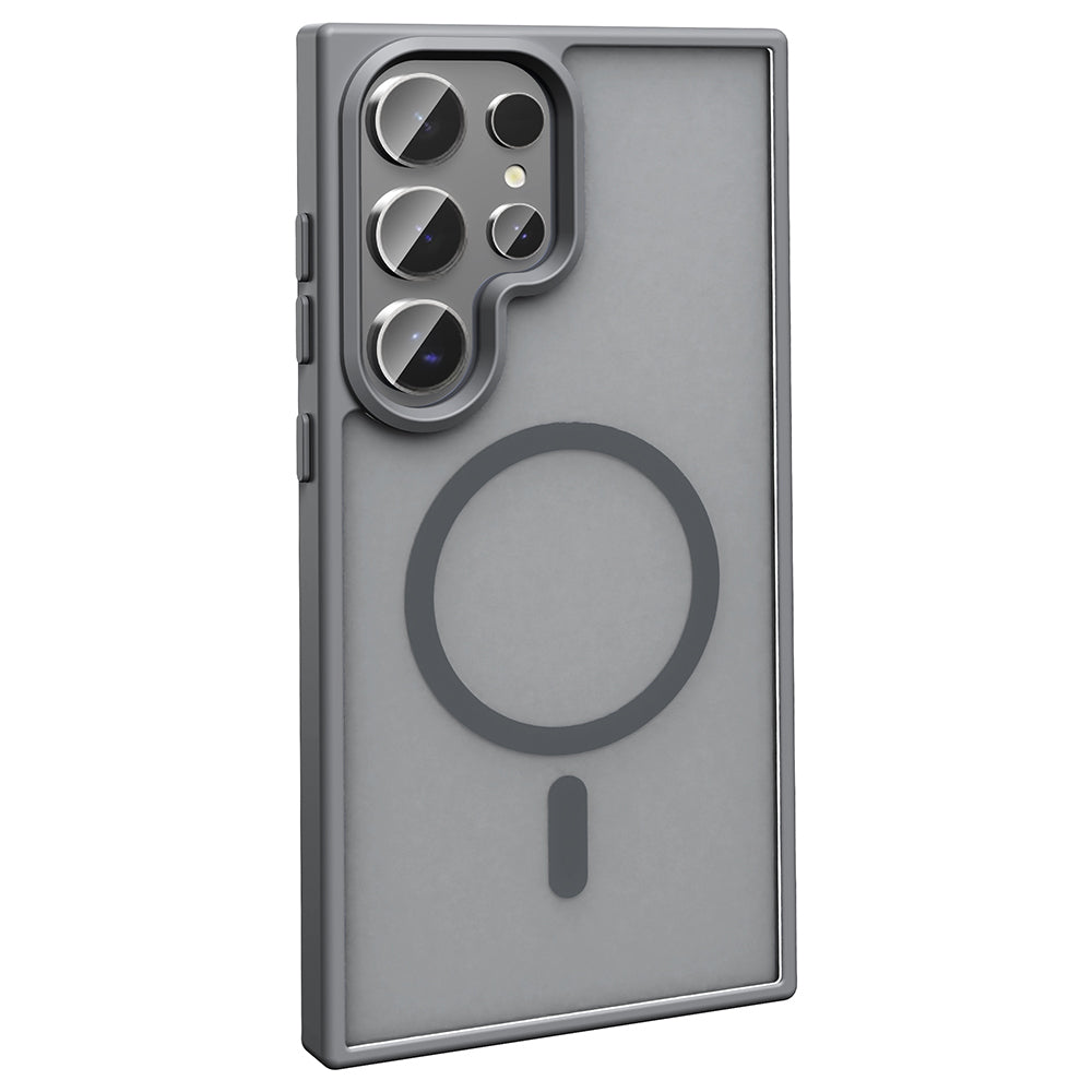 Galaxy S25 Ultra Kılıf M-safe Şarj Özellikli Mat Arka Yüzey Zore Sio Kapak Siyah