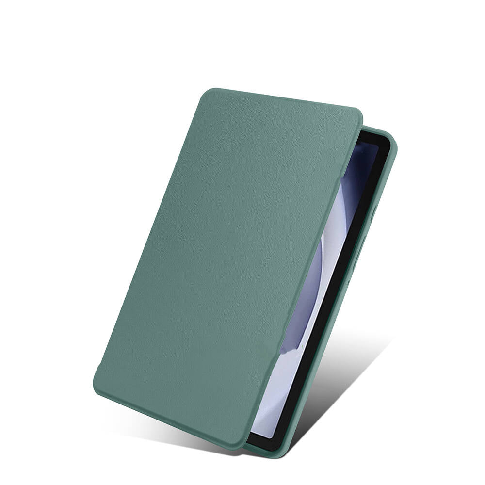 Galaxy Tab A9 Kılıf Zore Termik Kalem Bölmeli Dönebilen Standlı Kılıf Lavendery Gray