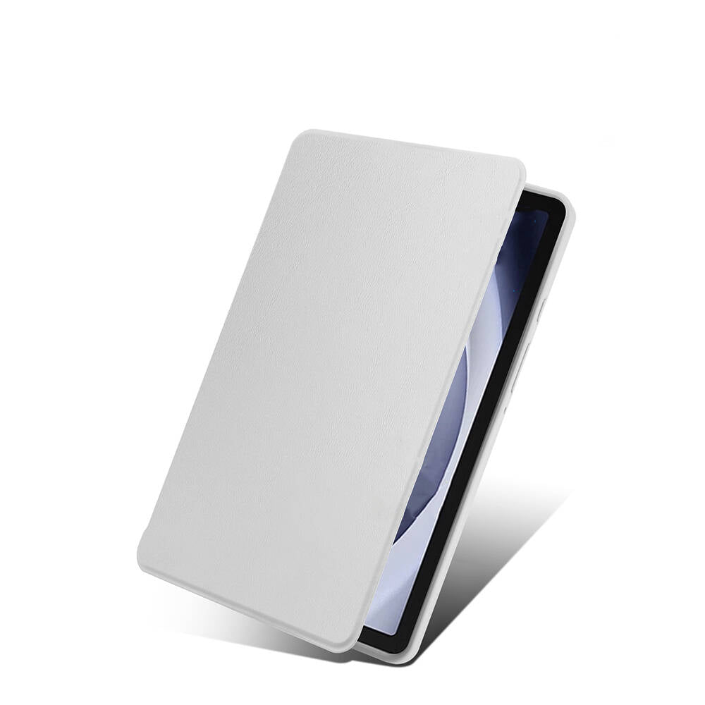 Galaxy Tab A9 Kılıf Zore Termik Kalem Bölmeli Dönebilen Standlı Kılıf Gri