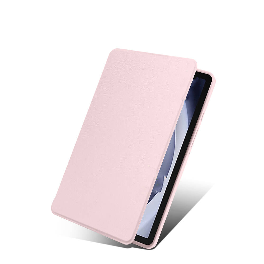 Galaxy Tab A9 Kılıf Zore Termik Kalem Bölmeli Dönebilen Standlı Kılıf Pembe