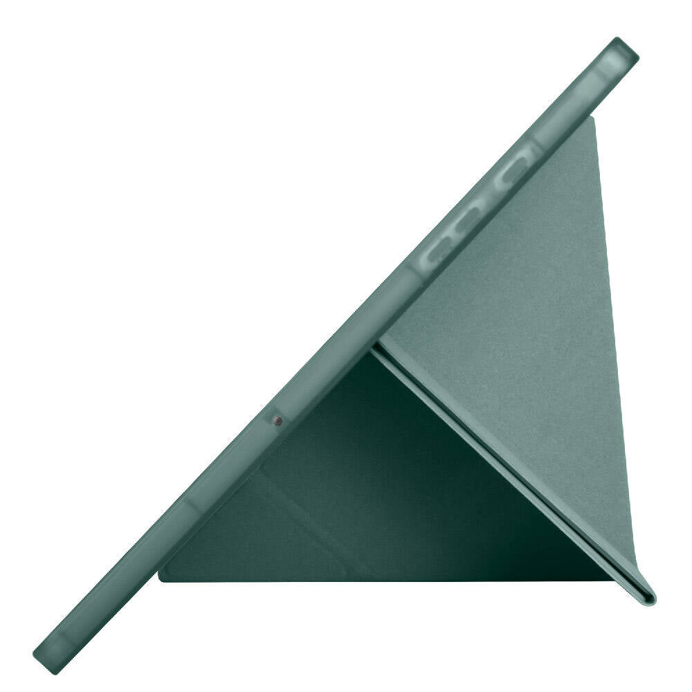 Galaxy Tab A9 Kılıf Zore Tri Folding Kalem Bölmeli Standlı Kılıf Siyah