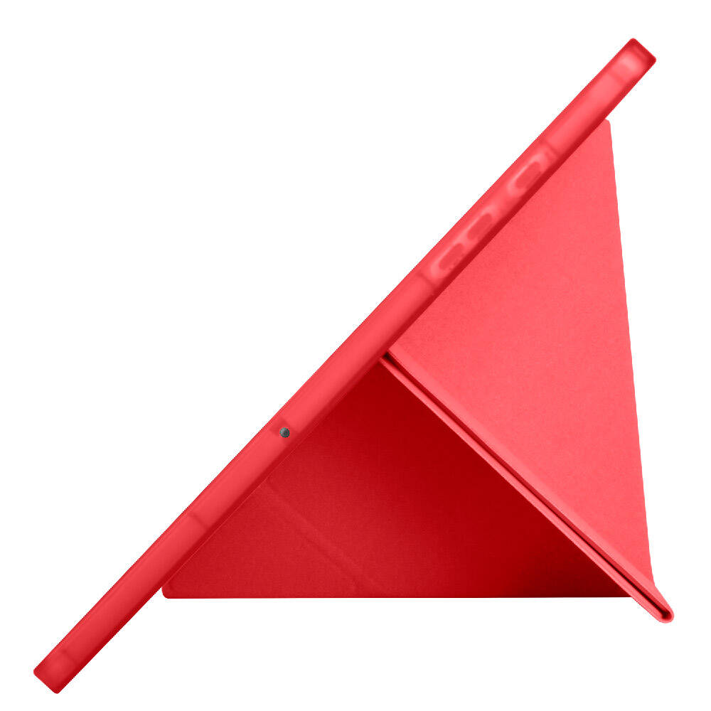 Galaxy Tab A9 Kılıf Zore Tri Folding Kalem Bölmeli Standlı Kılıf Gri