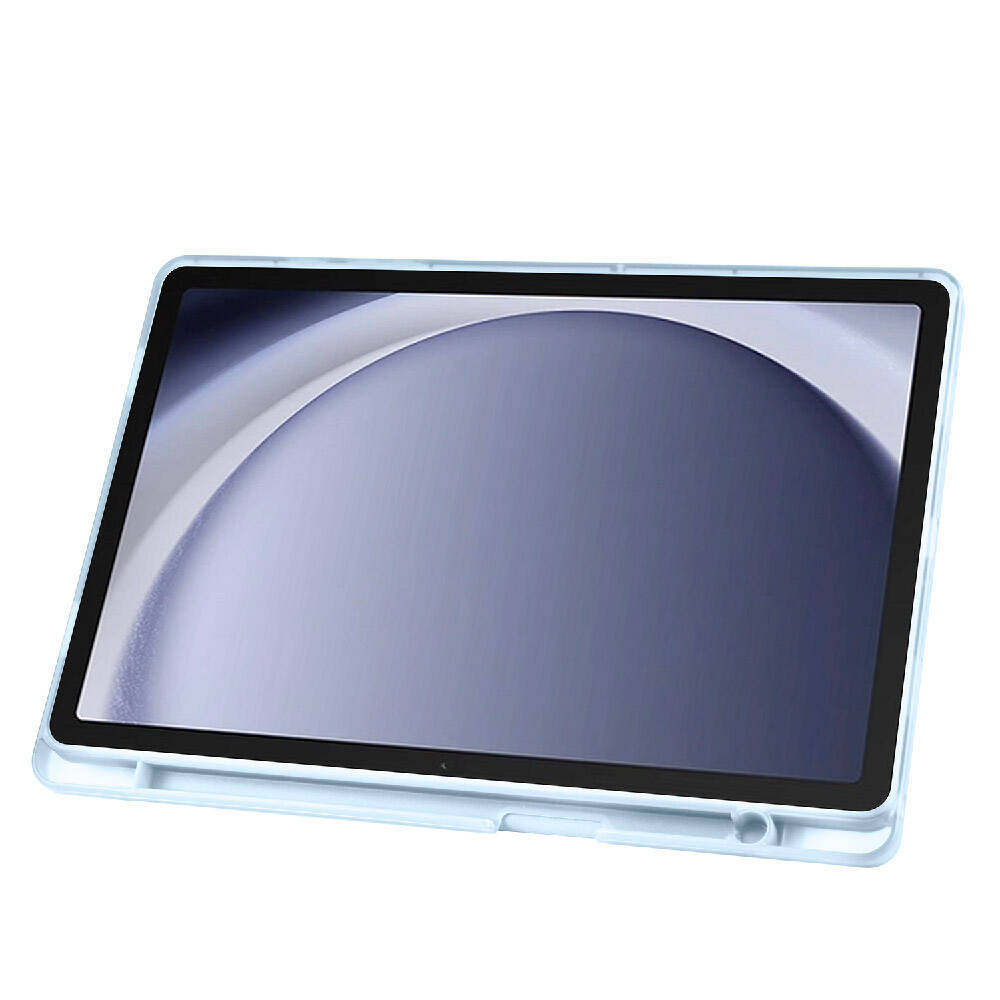 Galaxy Tab A9 Kılıf Zore Tri Folding Kalem Bölmeli Standlı Kılıf Mor