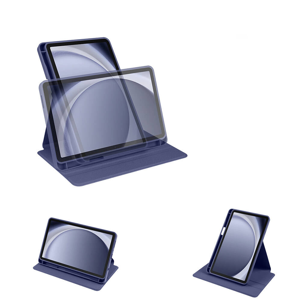 Galaxy Tab A9 Plus Kılıf Zore Termik Kalem Bölmeli Dönebilen Standlı Kılıf Koyu Yeşil