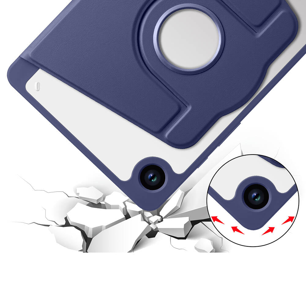 Galaxy Tab A9 Plus Kılıf Zore Termik Kalem Bölmeli Dönebilen Standlı Kılıf Açık Yeşil