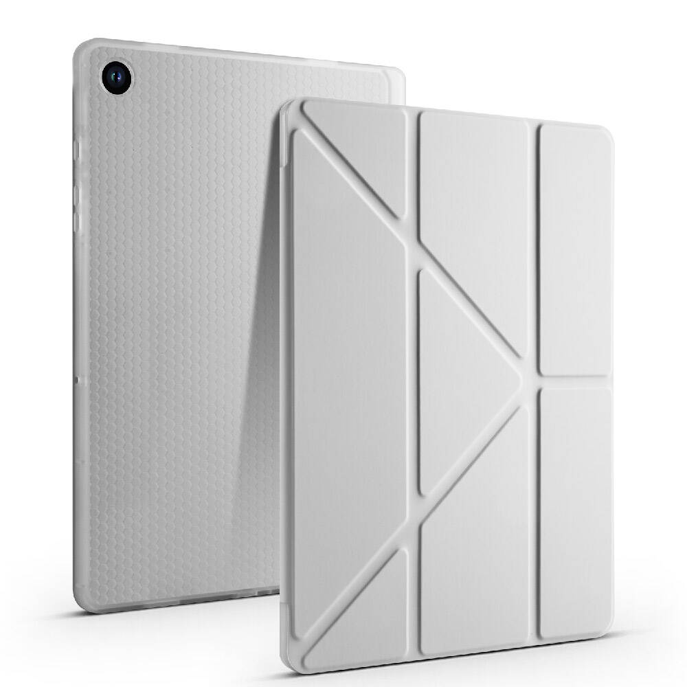 Galaxy Tab A9 Plus Kılıf Zore Tri Folding Kalem Bölmeli Standlı Kılıf Koyu Yeşil