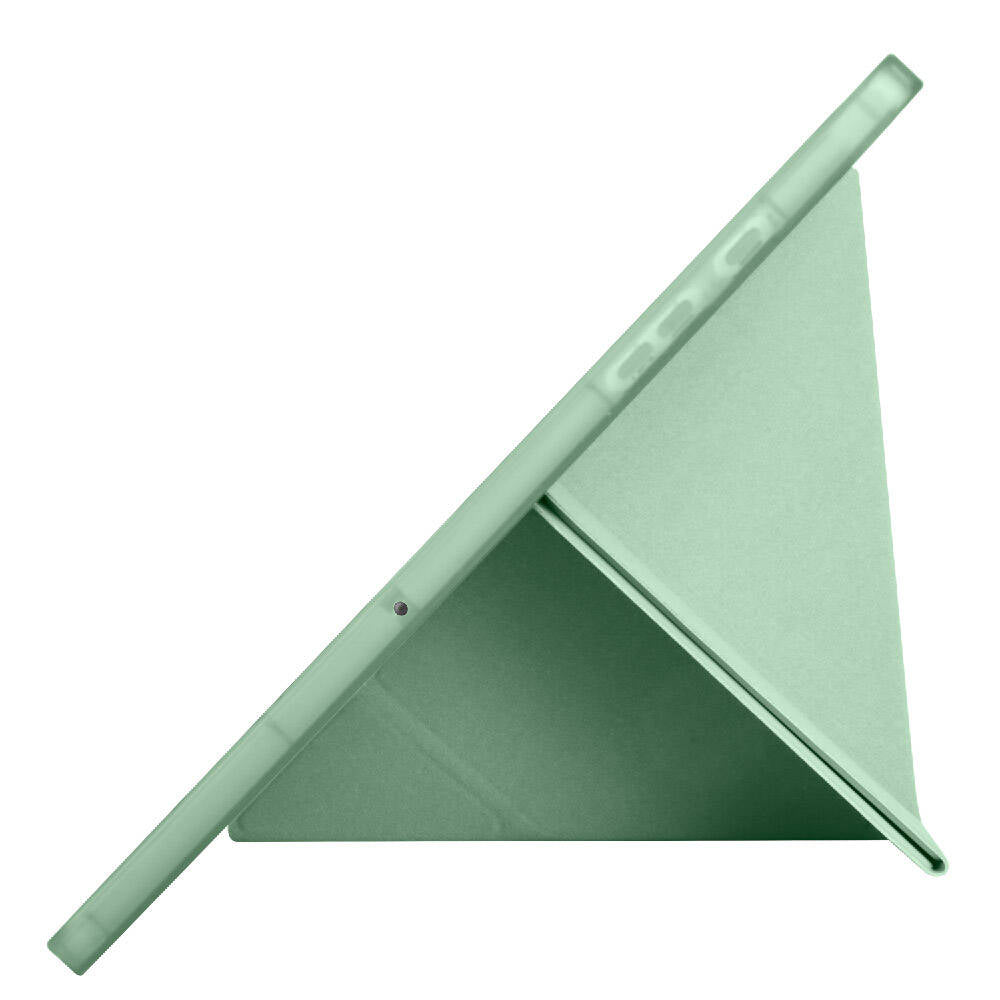 Galaxy Tab A9 Plus Kılıf Zore Tri Folding Kalem Bölmeli Standlı Kılıf Gri