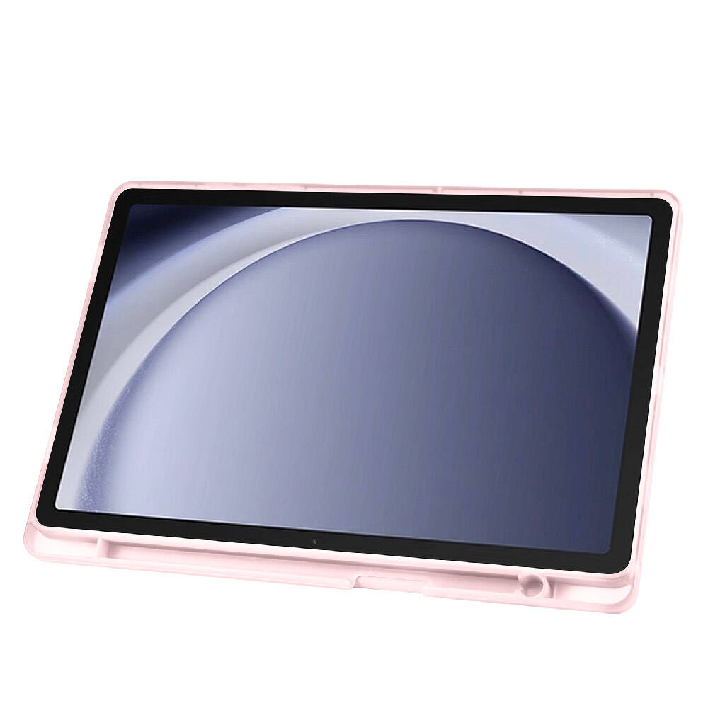 Galaxy Tab A9 Plus Kılıf Zore Tri Folding Kalem Bölmeli Standlı Kılıf Lacivert