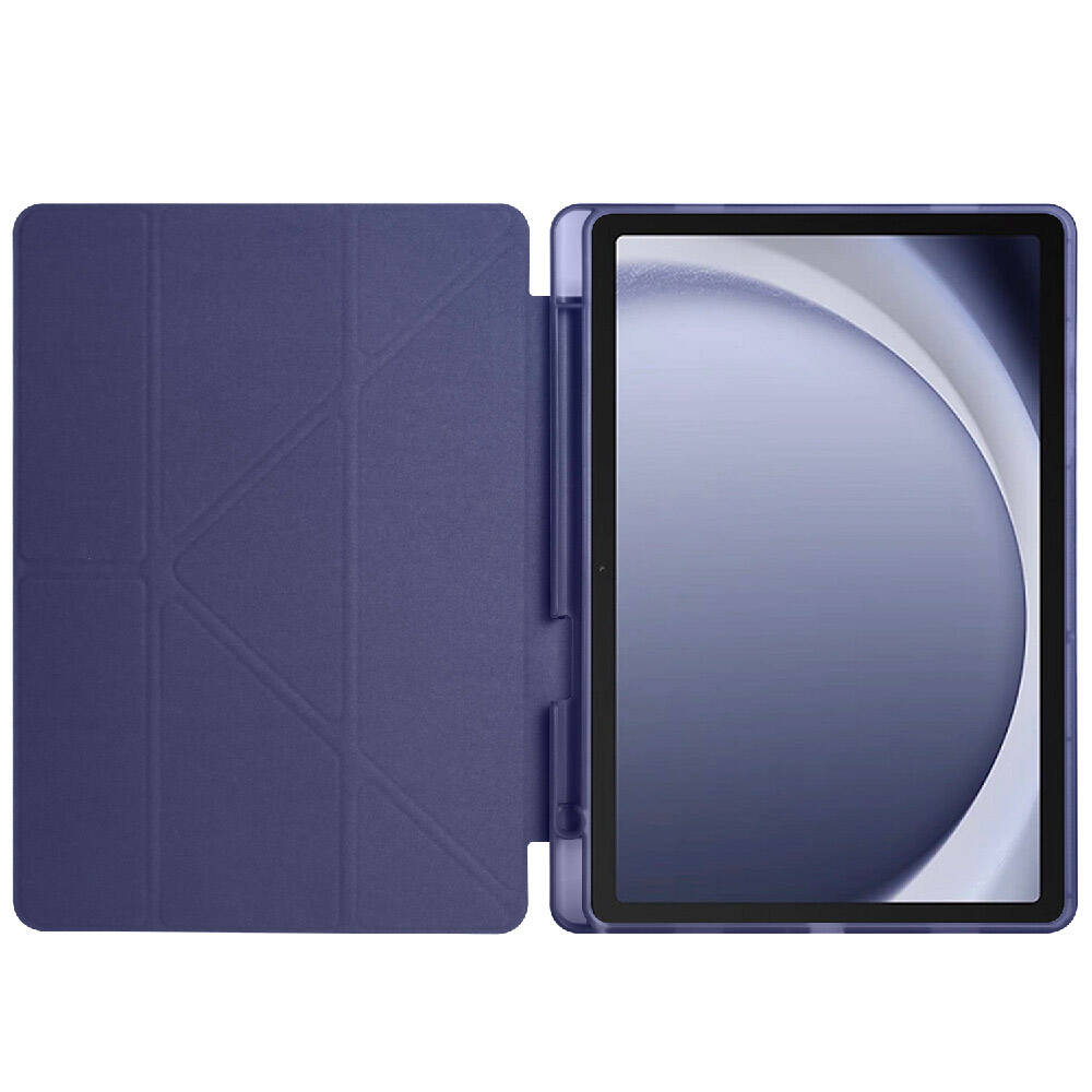 Galaxy Tab A9 Plus Kılıf Zore Tri Folding Kalem Bölmeli Standlı Kılıf Koyu Yeşil