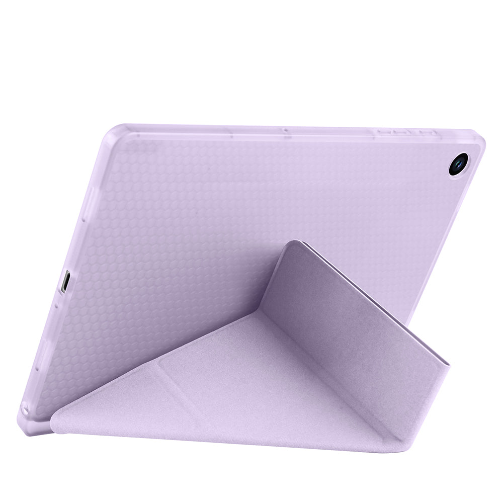 Galaxy Tab A9 Plus Kılıf Zore Tri Folding Kalem Bölmeli Standlı Kılıf Lacivert