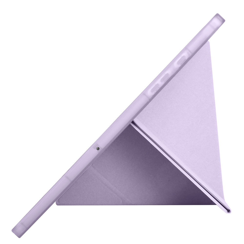 Galaxy Tab A9 Plus Kılıf Zore Tri Folding Kalem Bölmeli Standlı Kılıf Lila