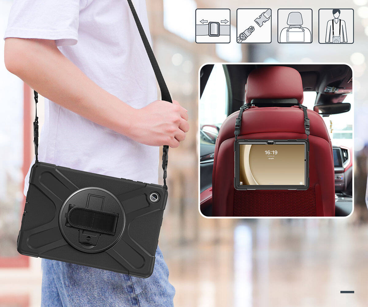 Galaxy Tab A9 Plus Zore Defender Tablet Silikon Siyah