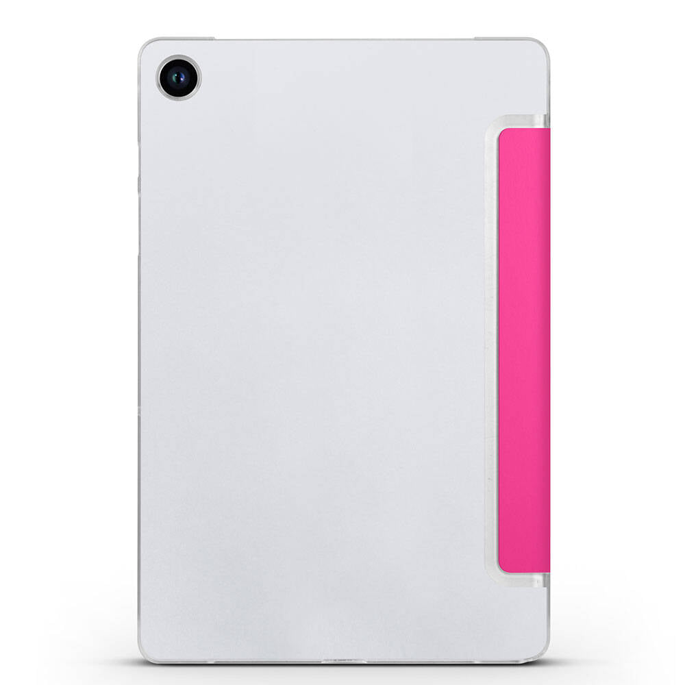 Galaxy Tab A9 Zore Smart Cover Standlı 1-1 Kılıf Pembe Koyu