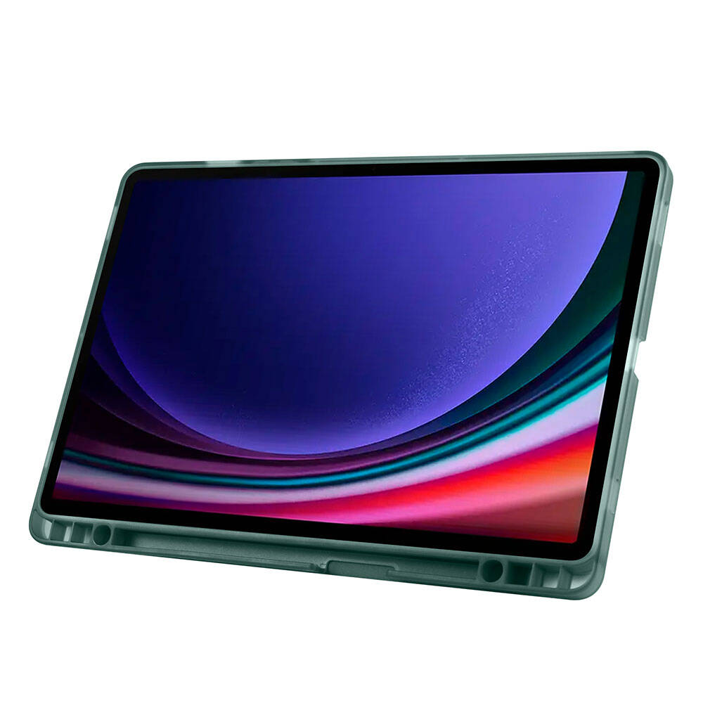 Galaxy Tab S10 FE Kılıf Zore Tri Folding Kalem Bölmeli Standlı Kılıf Kırmızı