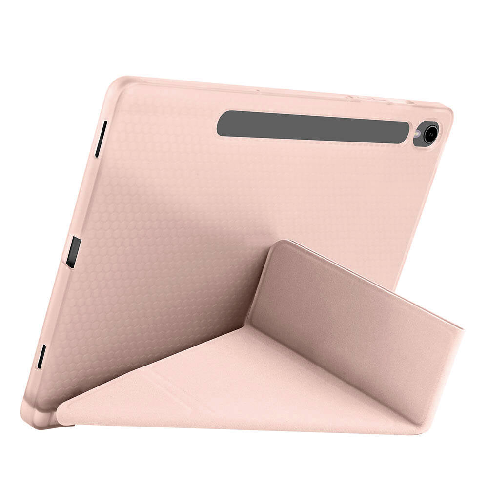 Galaxy Tab S10 FE Kılıf Zore Tri Folding Kalem Bölmeli Standlı Kılıf Mor