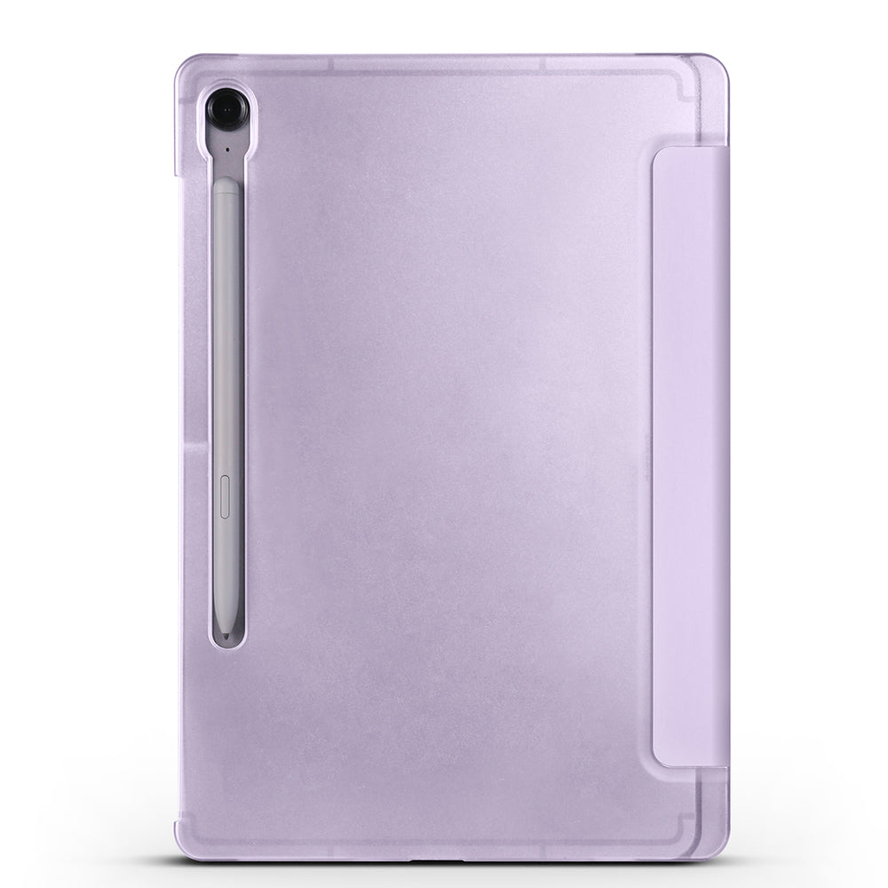 Galaxy Tab S10 FE Zore Smart Cover Kalem Bölmeli Standlı 1-1 Kılıf Lila