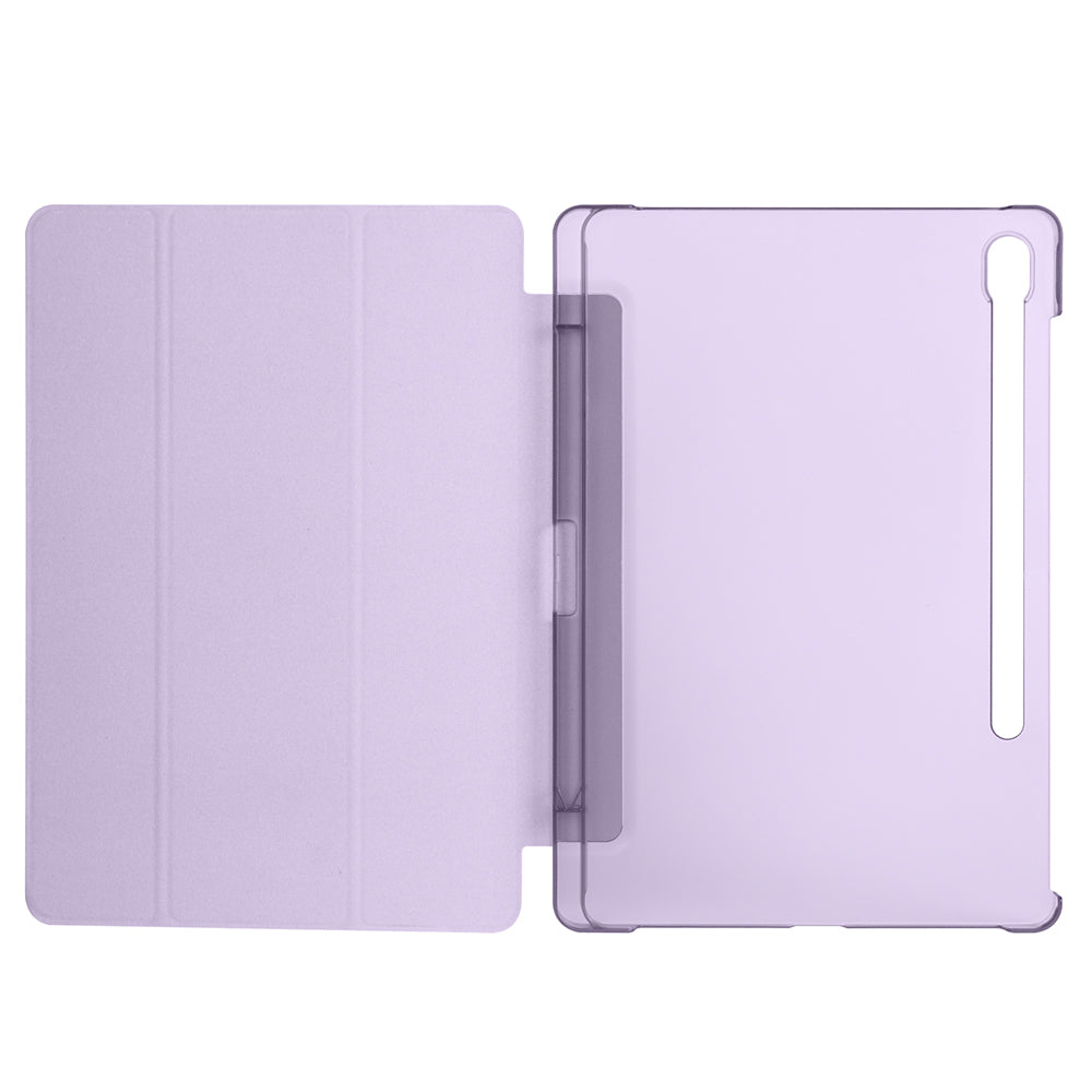 Galaxy Tab S10 FE Zore Smart Cover Kalem Bölmeli Standlı 1-1 Kılıf Lila