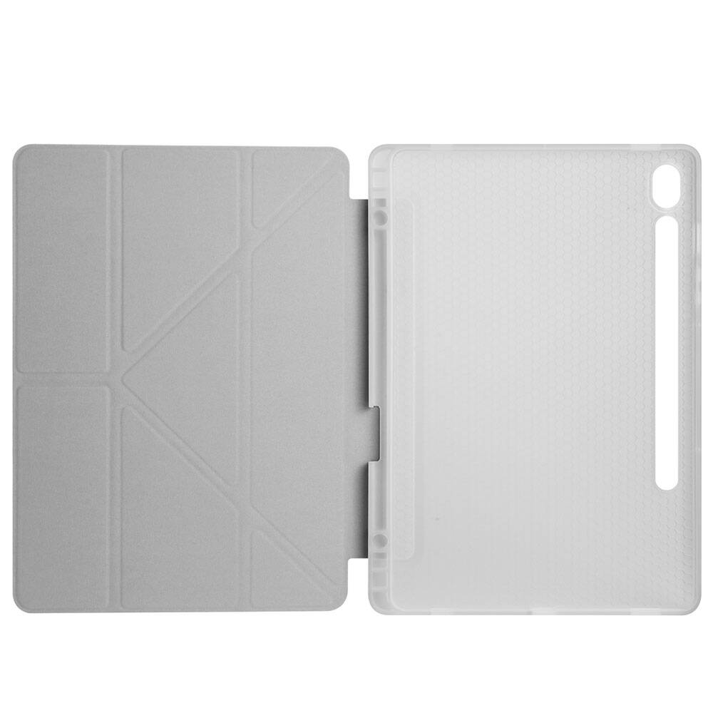 Galaxy Tab S10 Lite Kılıf Zore Tri Folding Kalem Bölmeli Standlı Kılıf Yeşil