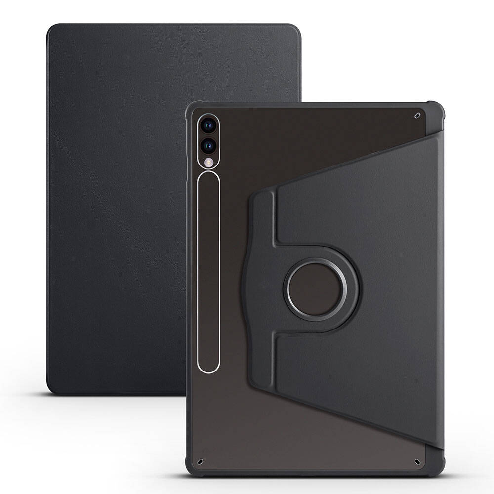 Galaxy Tab S10 Plus Kılıf Zore Termik Kalem Bölmeli Dönebilen Standlı Kılıf Koyu Yeşil