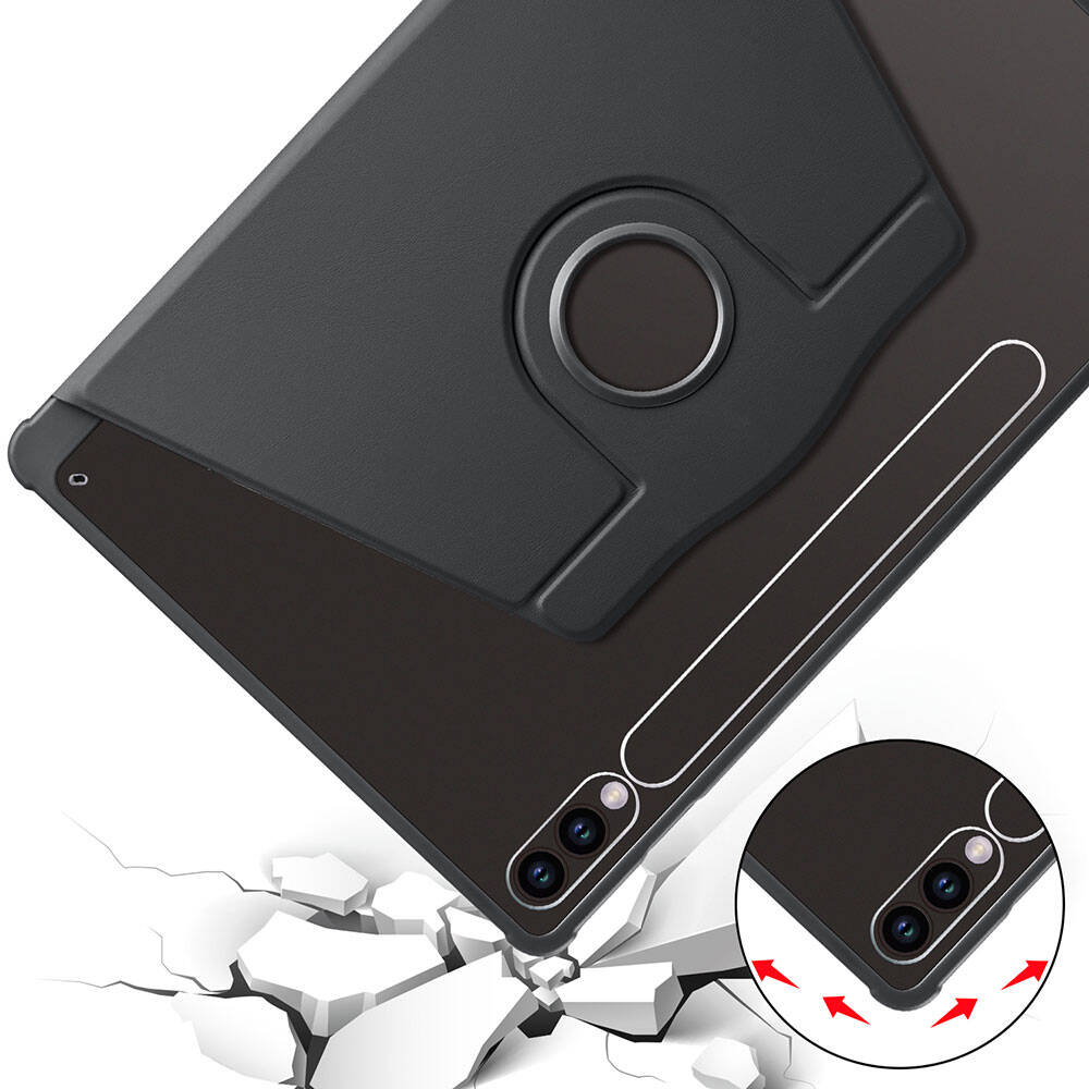 Galaxy Tab S10 Plus Kılıf Zore Termik Kalem Bölmeli Dönebilen Standlı Kılıf Açık Yeşil