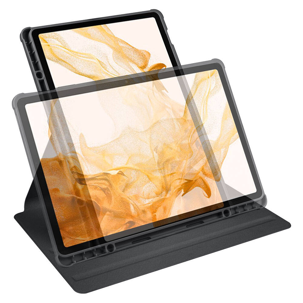 Galaxy Tab S10 Plus Kılıf Zore Termik Kalem Bölmeli Dönebilen Standlı Kılıf Mavi